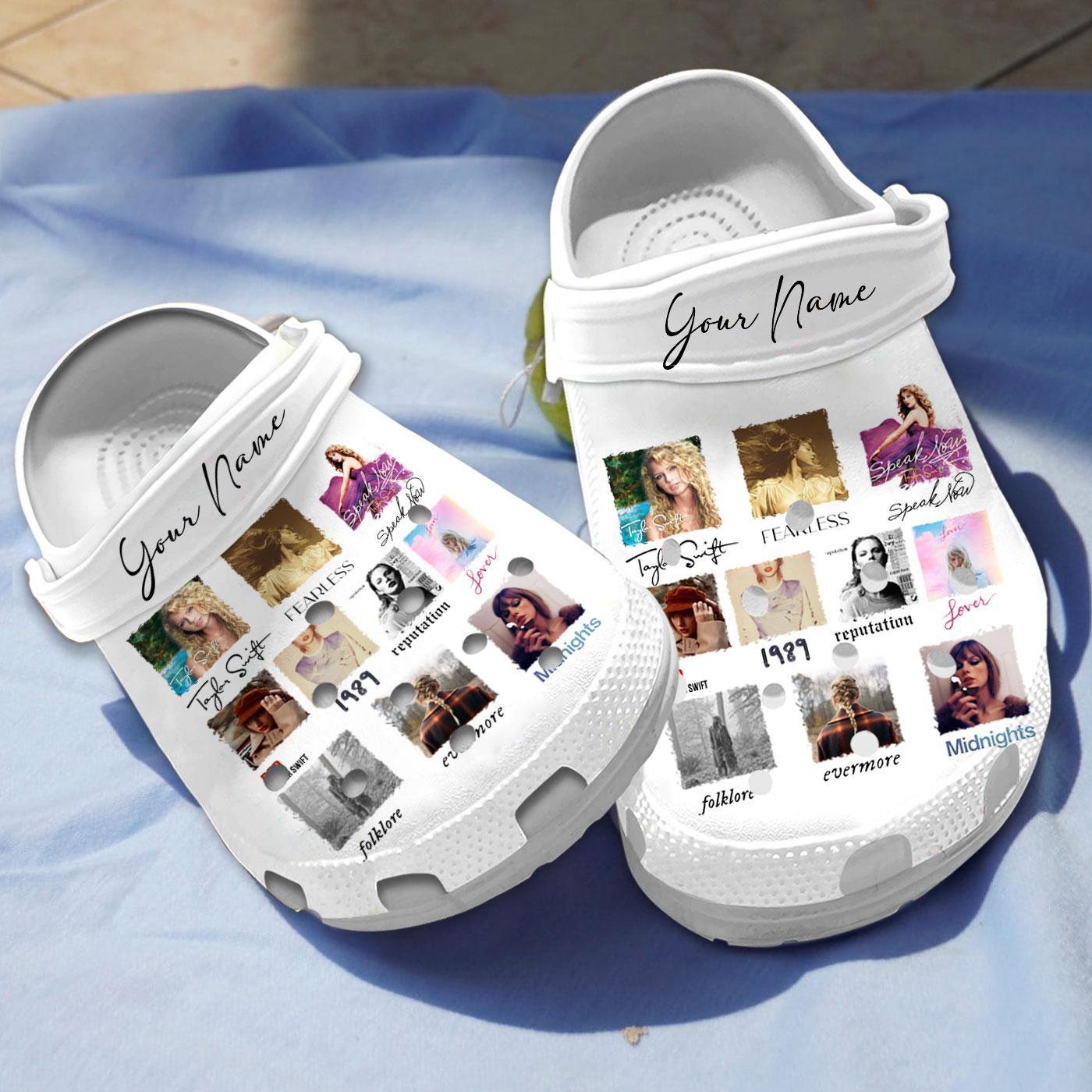 Taylor Swift Unisex s, Customized Taylor Swift Crocs Clogs For Men Women and Kids