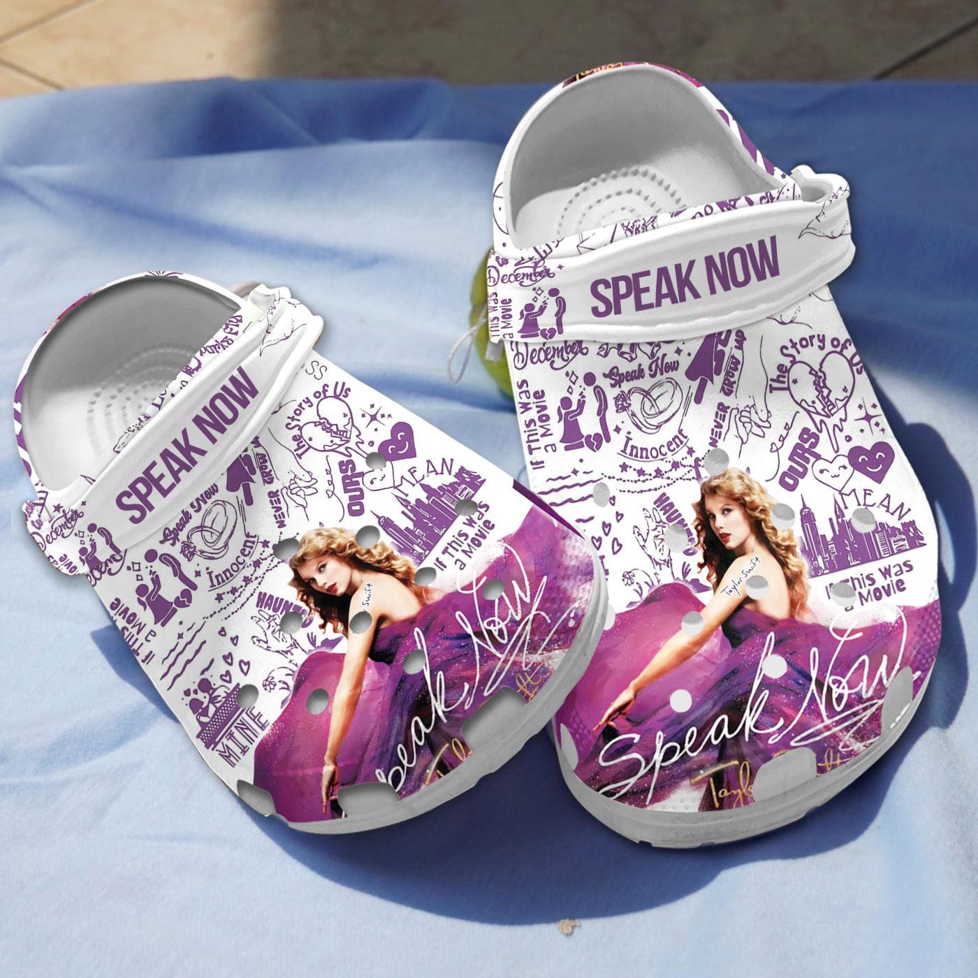 Limited Edition Taylor Swift Speak Now The Best Crocs Clogs For Men Women and Kids