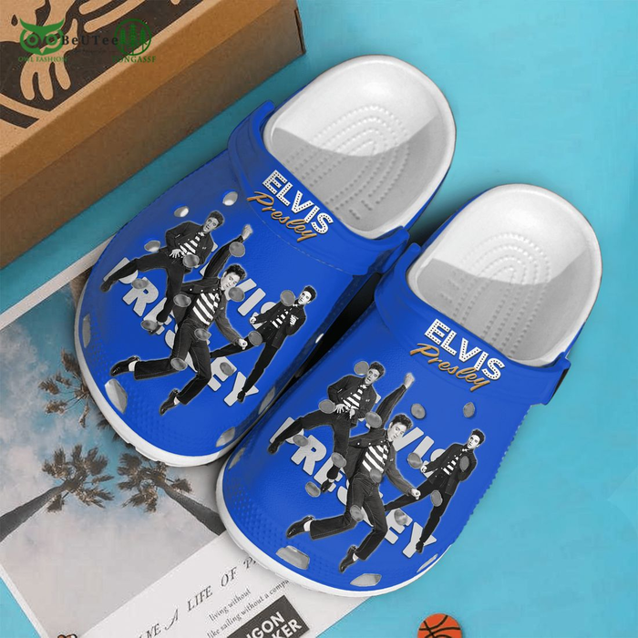 Cool Music Star Elvis Presley Blue s, Cool Music Star Crocs Clogs For Men Women and Kids