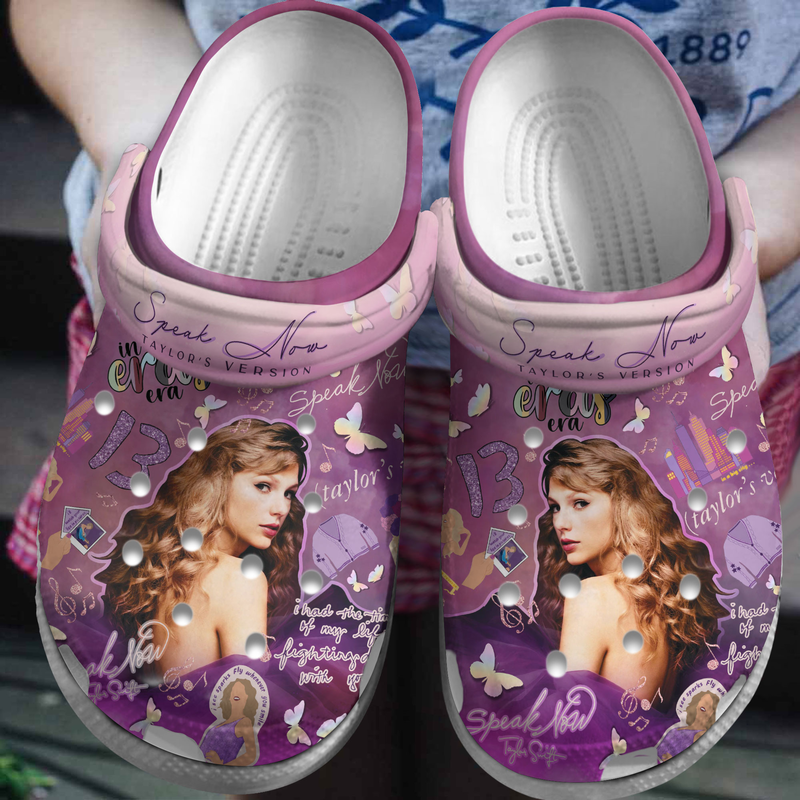 Unique Taylor Swift Speak Now for Swifties Crocs Clogs For Men Women and Kids