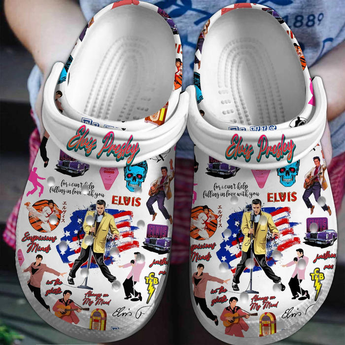 And Music Star Elvis Presley Unisex s Crocs Clogs For Men Women and Kids