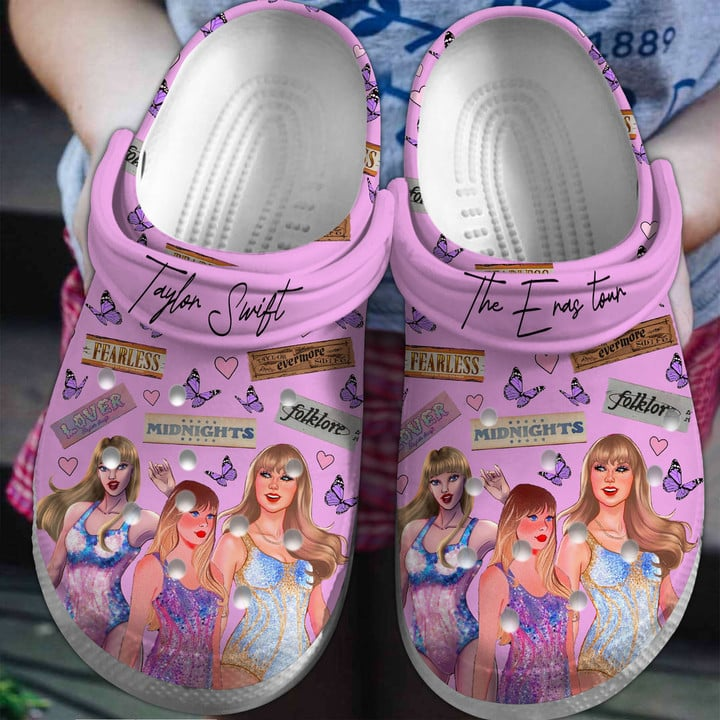 Singer Taylor Swift Pink, Singer Taylor Swift Crocs Clogs For Men Women and Kids