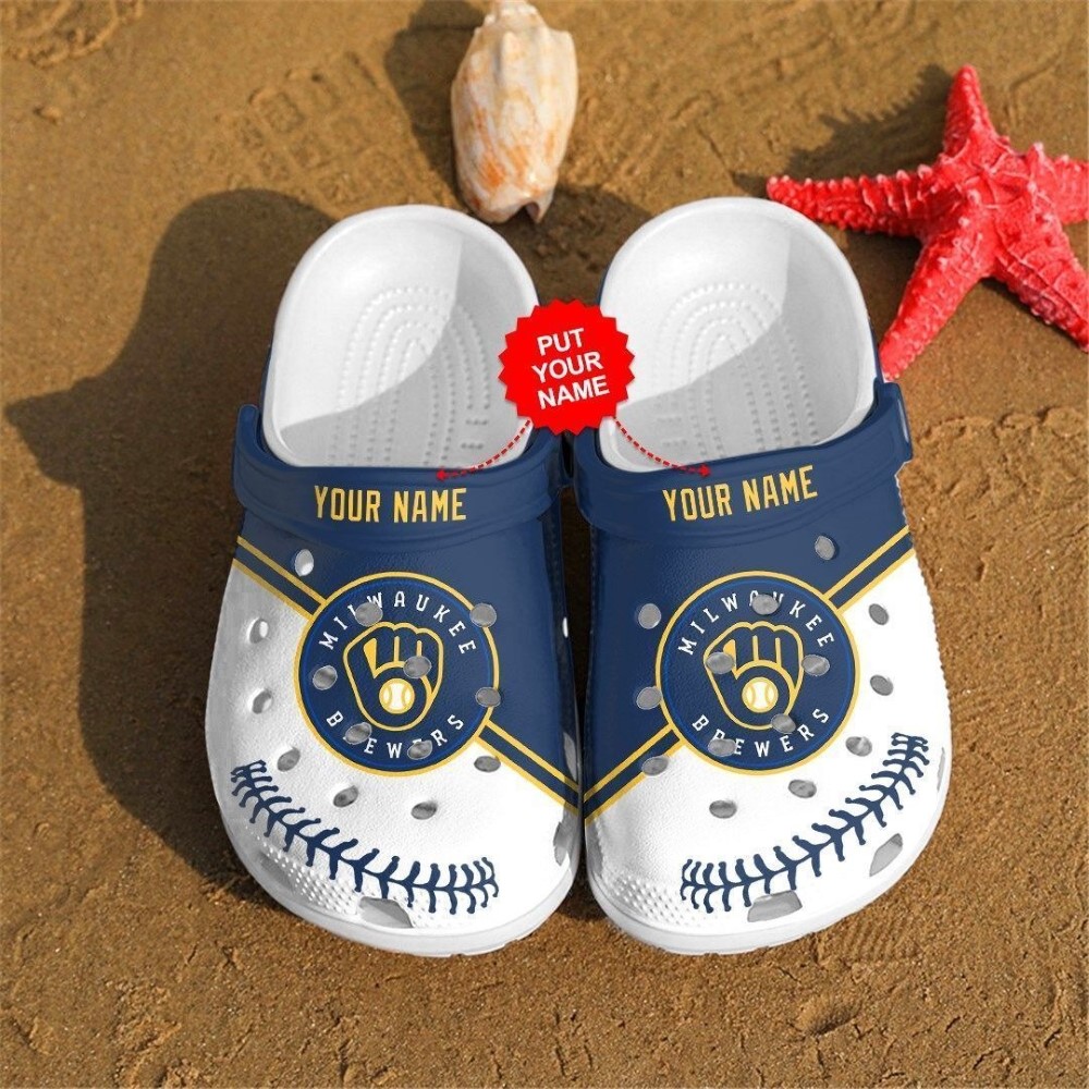 Milwaukee Brewers MLB Sport Crocband Comfortable, Milwaukee Brewers Crocs Clogs For Men Women and Kids 53