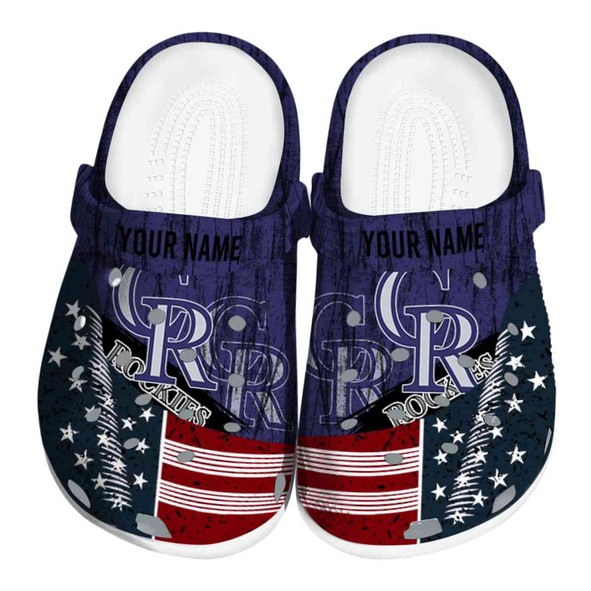 Colorado Rockies MLB Sport Crocband Comfortable, Colorado Rockies Crocs Clogs For Men Women and Kids 42