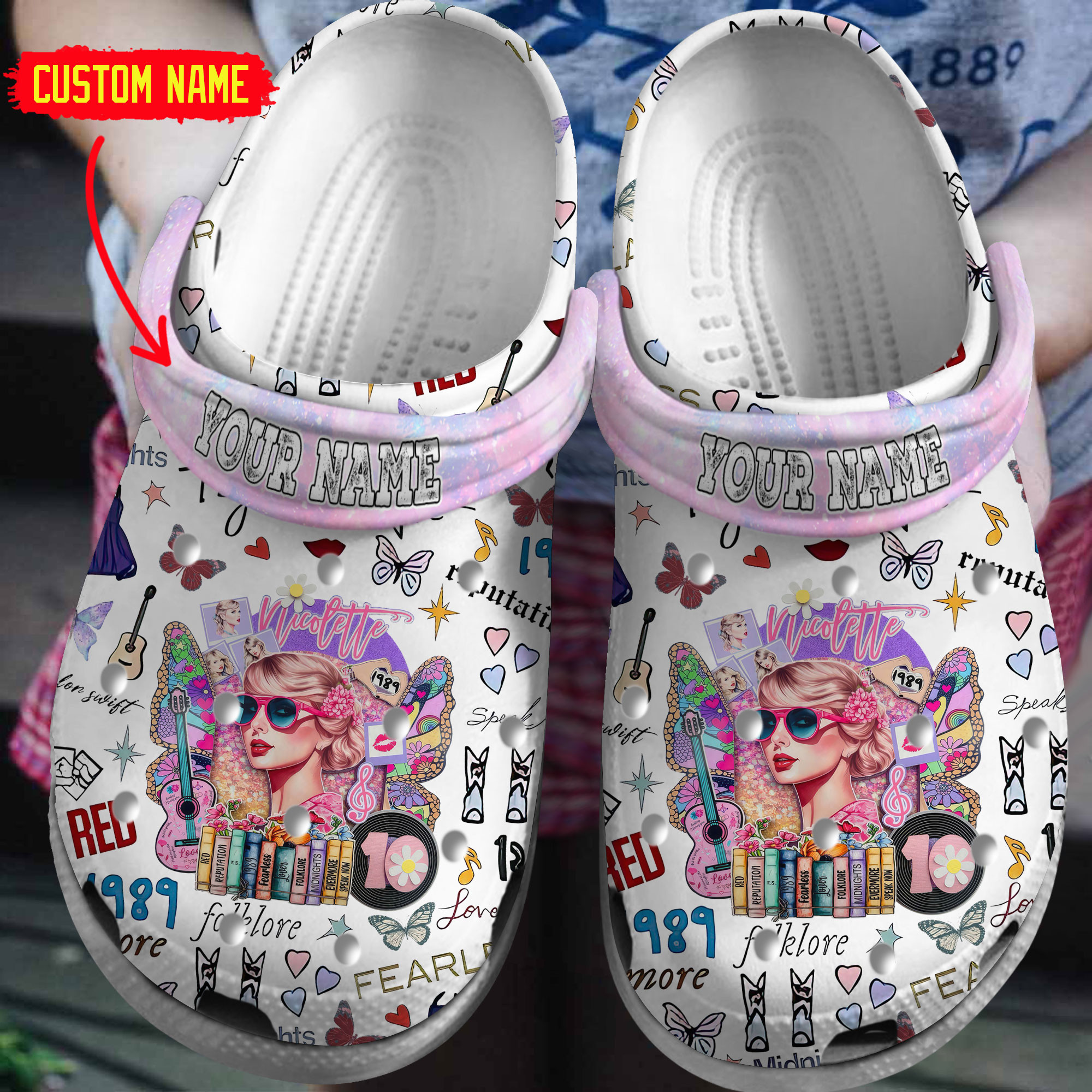 Taylor Swift Reputation Album Music Crocband Crocs Clogs For Men Women and Kids