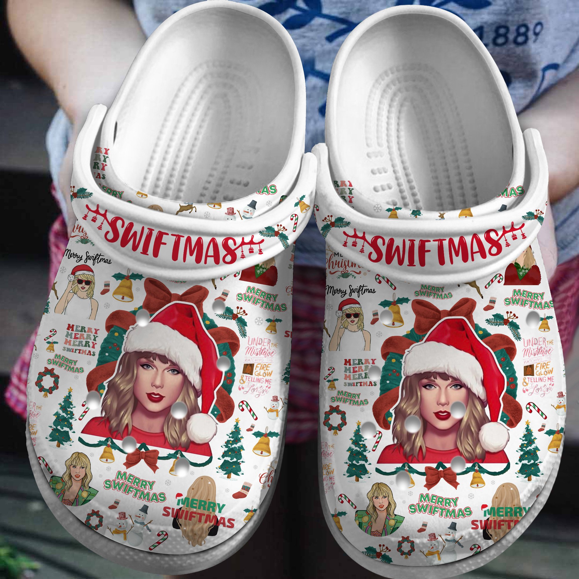 Taylor Swift Music Christmas Crocband Comfortable, Taylor Swift Music Crocs Clogs For Men Women and Kids 26