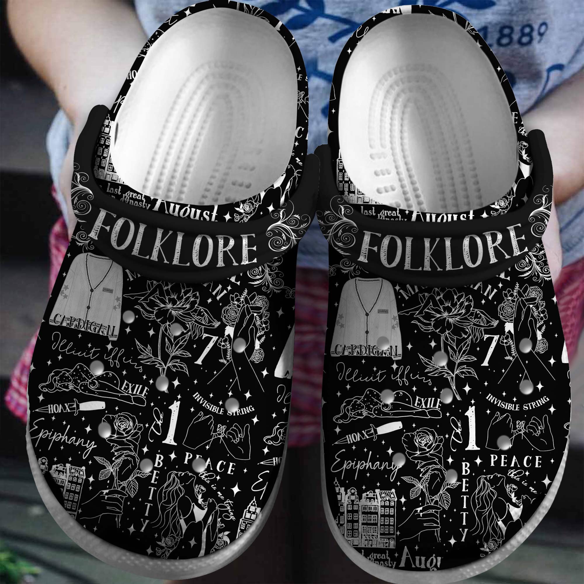 Taylor Swift Music folklore Crocband Comfortable, Taylor Swift Music Crocs Clogs For Men Women and Kids 80
