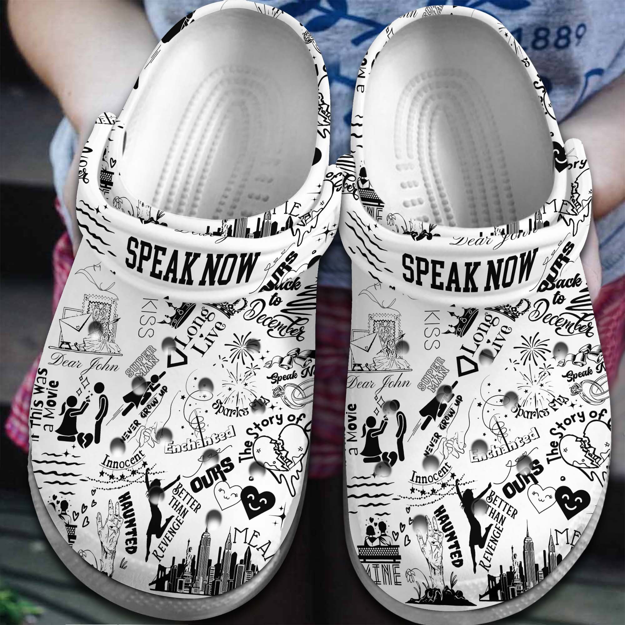 Taylor Swift Music speak now Crocband Comfortable, Taylor Swift Music Crocs Clogs For Men Women and Kids 92