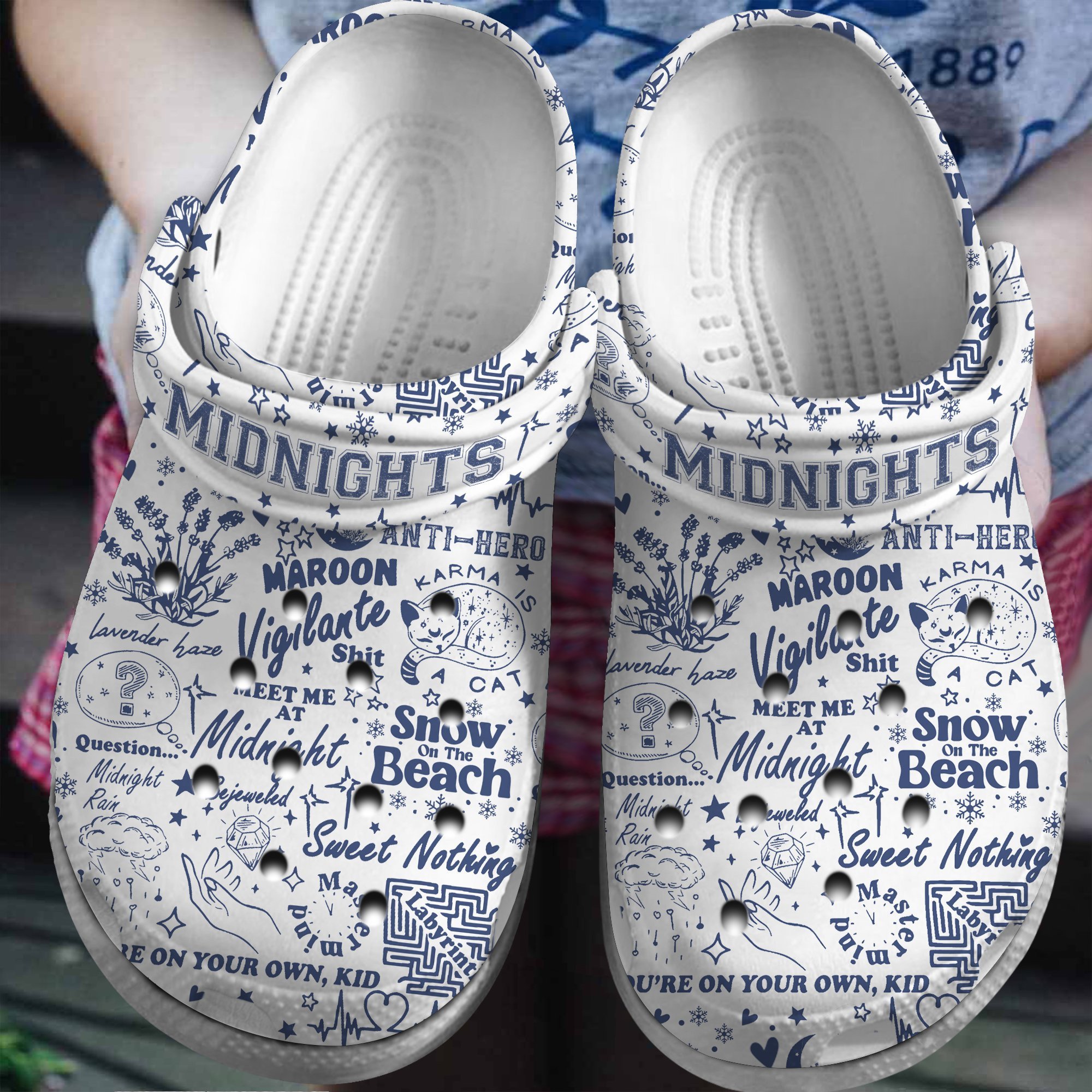 Taylor Swift Music midnight Crocband Comfortable, Taylor Swift Music Crocs Clogs For Men Women and Kids 85