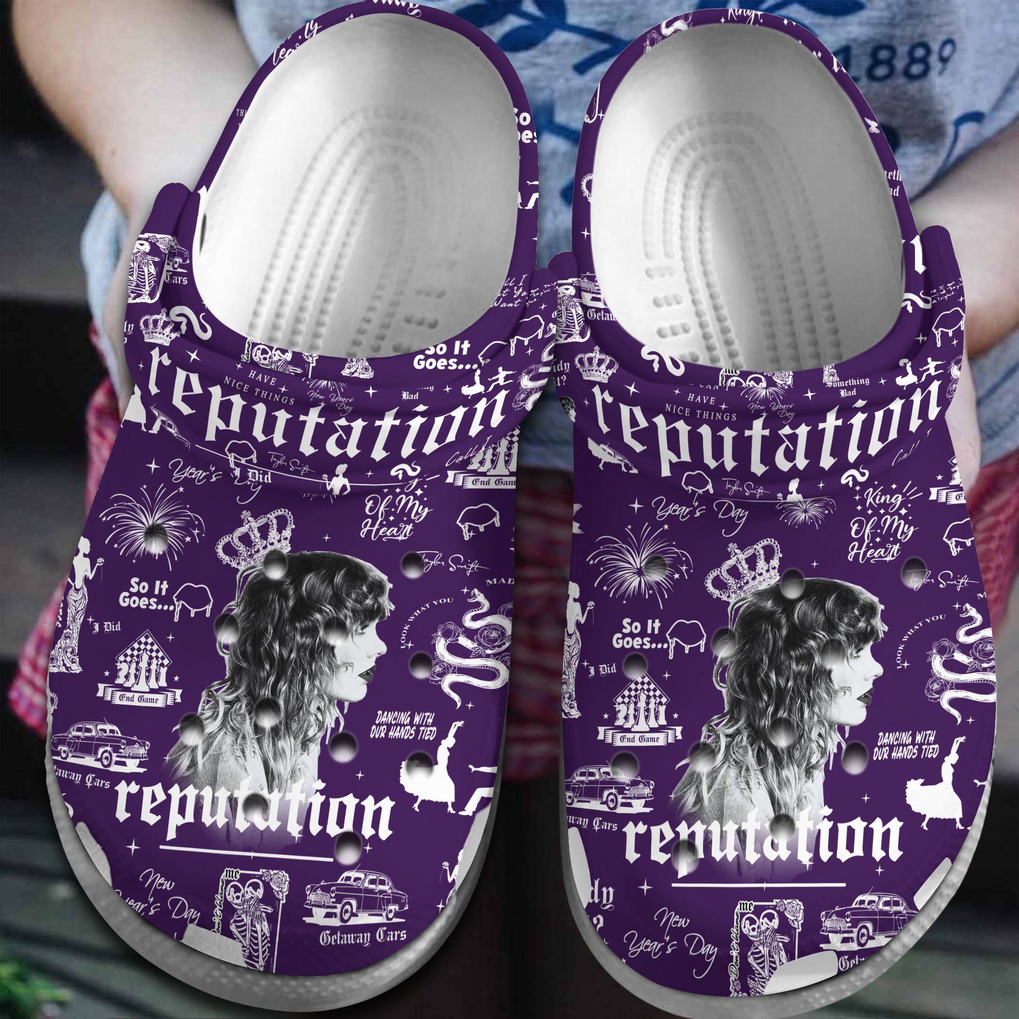 Taylor Swift Music reputation Crocband Crocs Clogs For Men Women and Kids 99