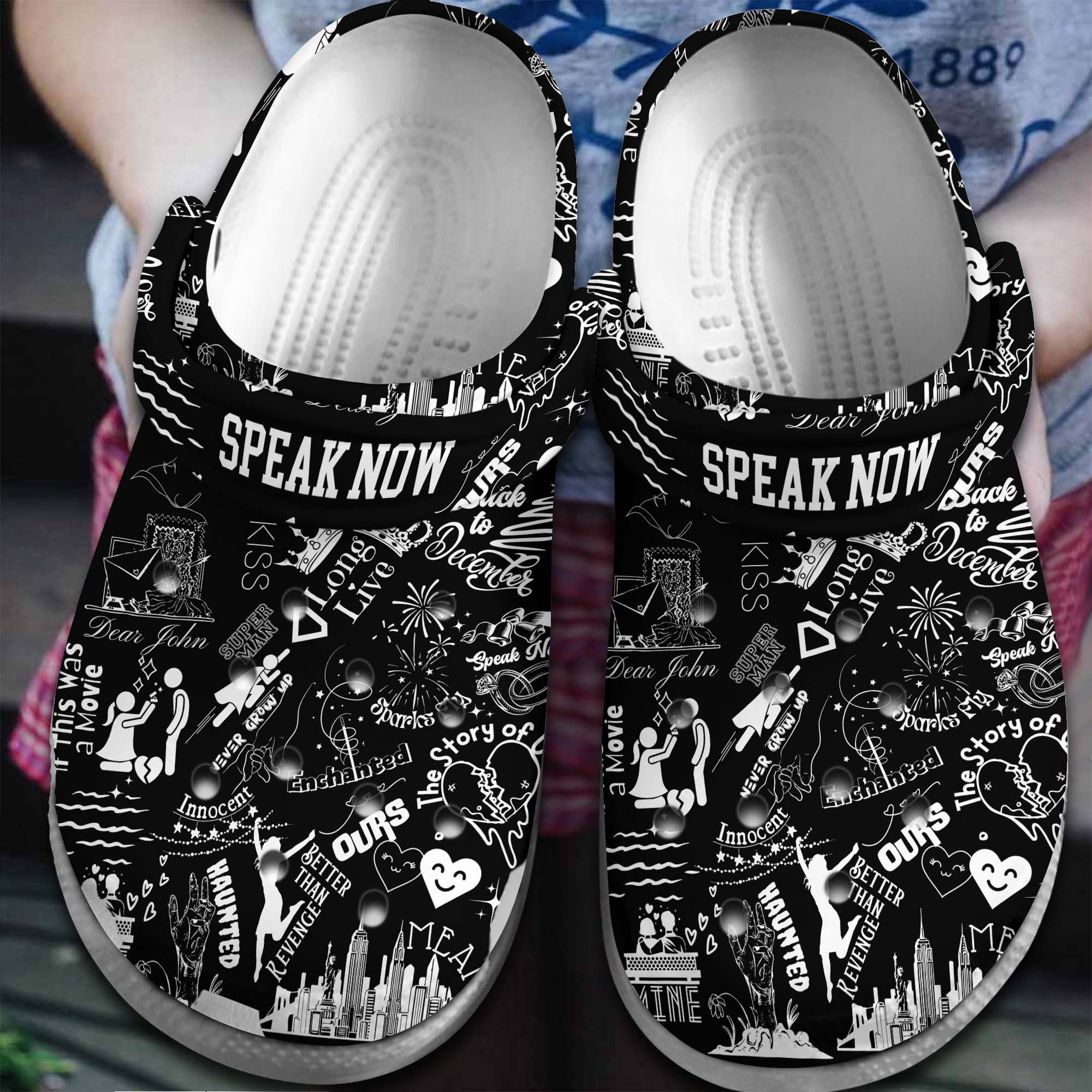 Taylor Swift Music speak now Crocband Comfortable, Taylor Swift Music Crocs Clogs For Men Women and Kids 89