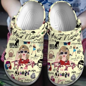 Taylor Swift Crocband Comfortable, Taylor Swift Crocs Clogs For Men Women and Kids 34