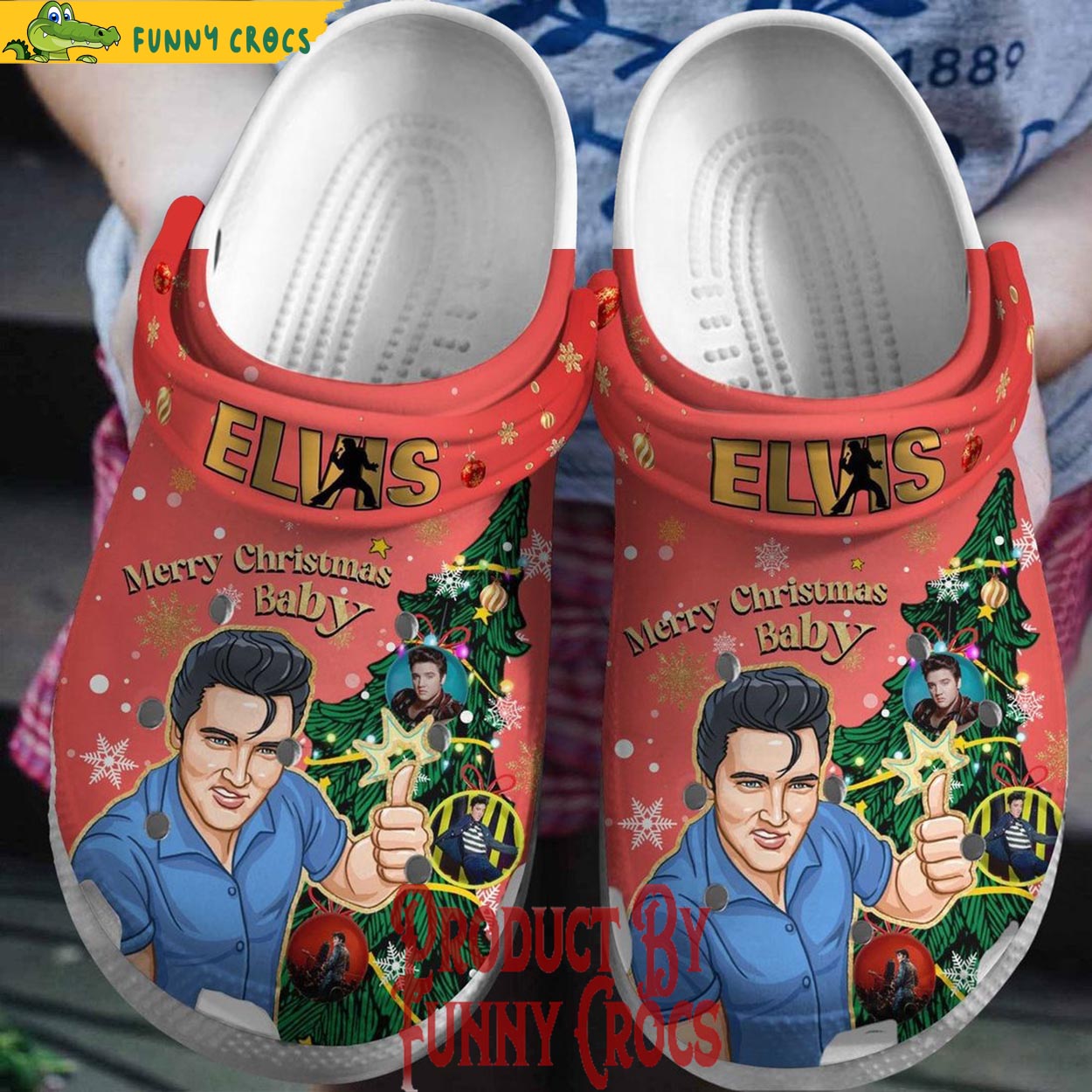 Elvis Presley Music Christmas Crocband Crocs Clogs For Men Women and Kids 49