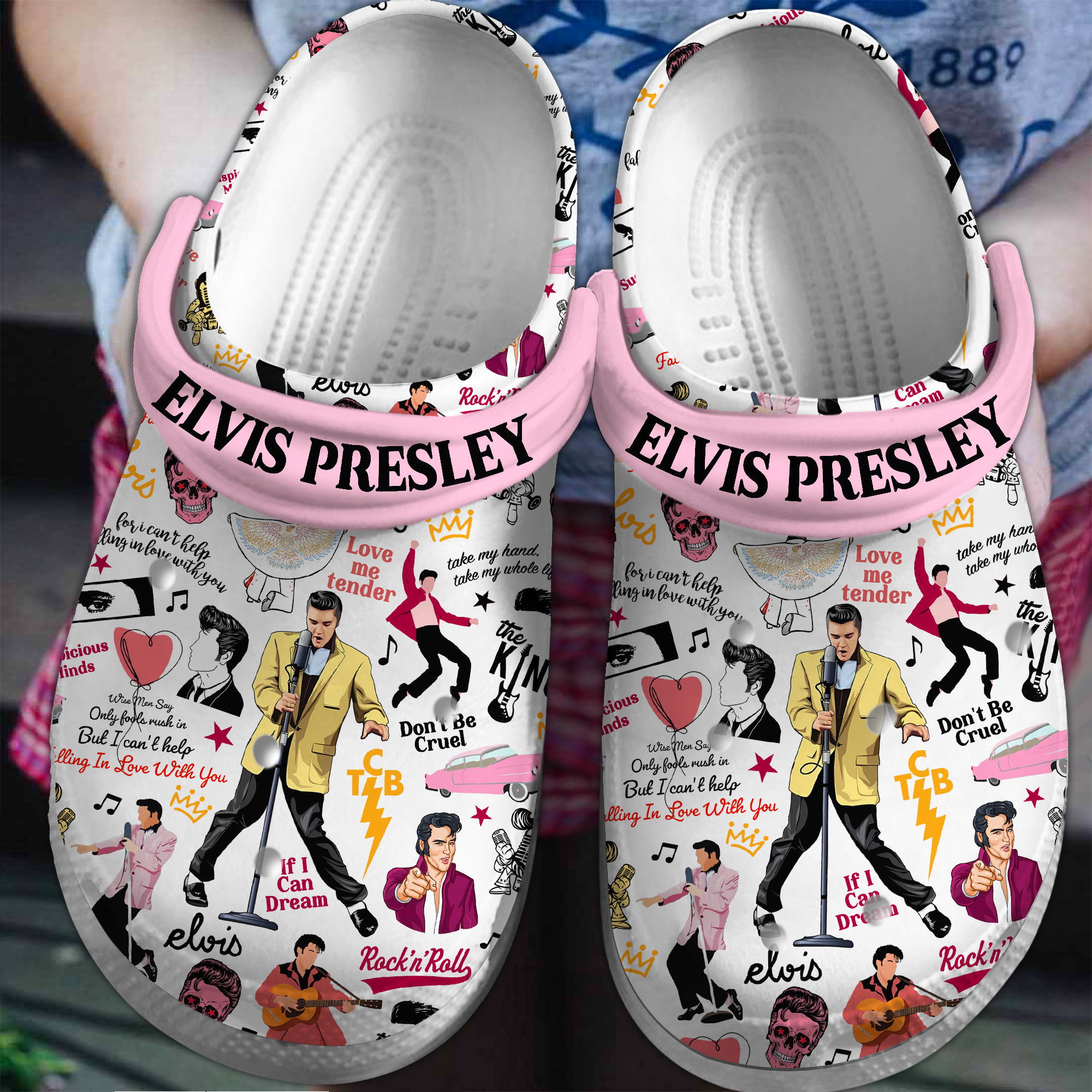 Elvis Presley Music Crocband Crocs Clogs For Men Women and Kids 57