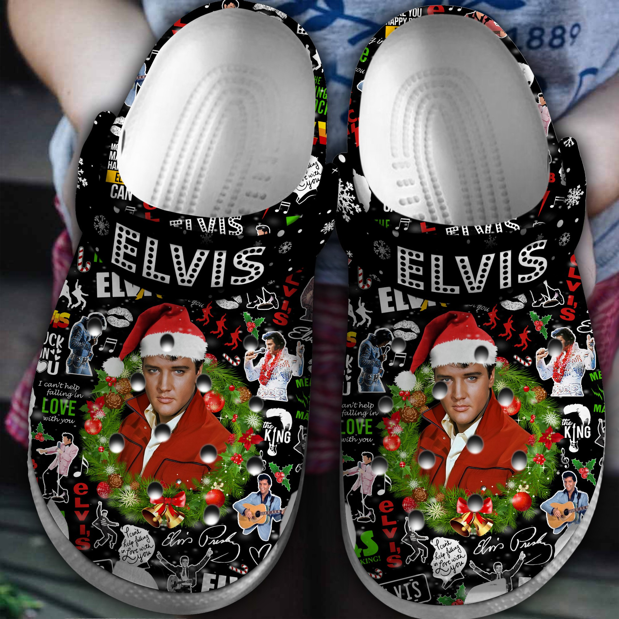 Elvis Presley Music Crocband Crocs Clogs For Men Women and Kids 12