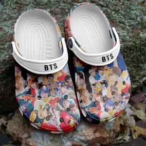 BTS Jungkook Pattern Crocband Crocs Clogs For Men Women and Kids 16