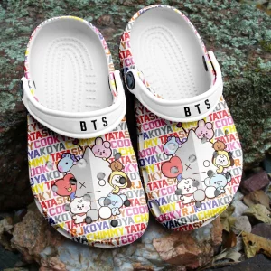 BTS Jungkook Pattern Crocband Crocs Clogs For Men Women and Kids 22