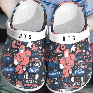 BTS Jungkook Pattern Crocband Crocs Clogs For Men Women and Kids 26
