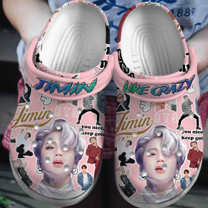 Jimin BTS Band Music Crocband (Pink) Crocs Clogs For Men Women and Kids