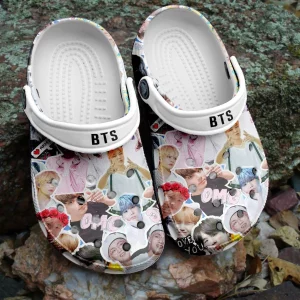 BTS Jungkook Pattern Crocband Crocs Clogs For Men Women and Kids 44