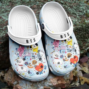 BTS Jungkook Pattern Crocband Crocs Clogs For Men Women and Kids 43