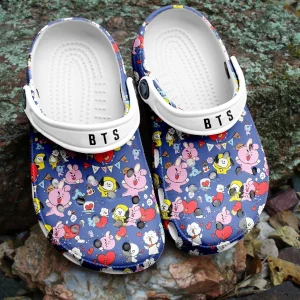 BTS Jungkook Pattern Crocband Crocs Clogs For Men Women and Kids 59