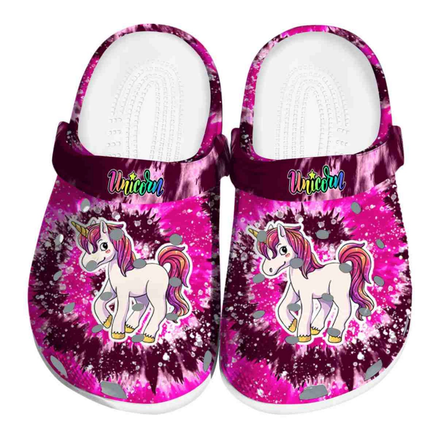 Unicorn Radiant Burst Effect, Unicorn Radiant Burst Crocs Clogs For Men Women and Kids