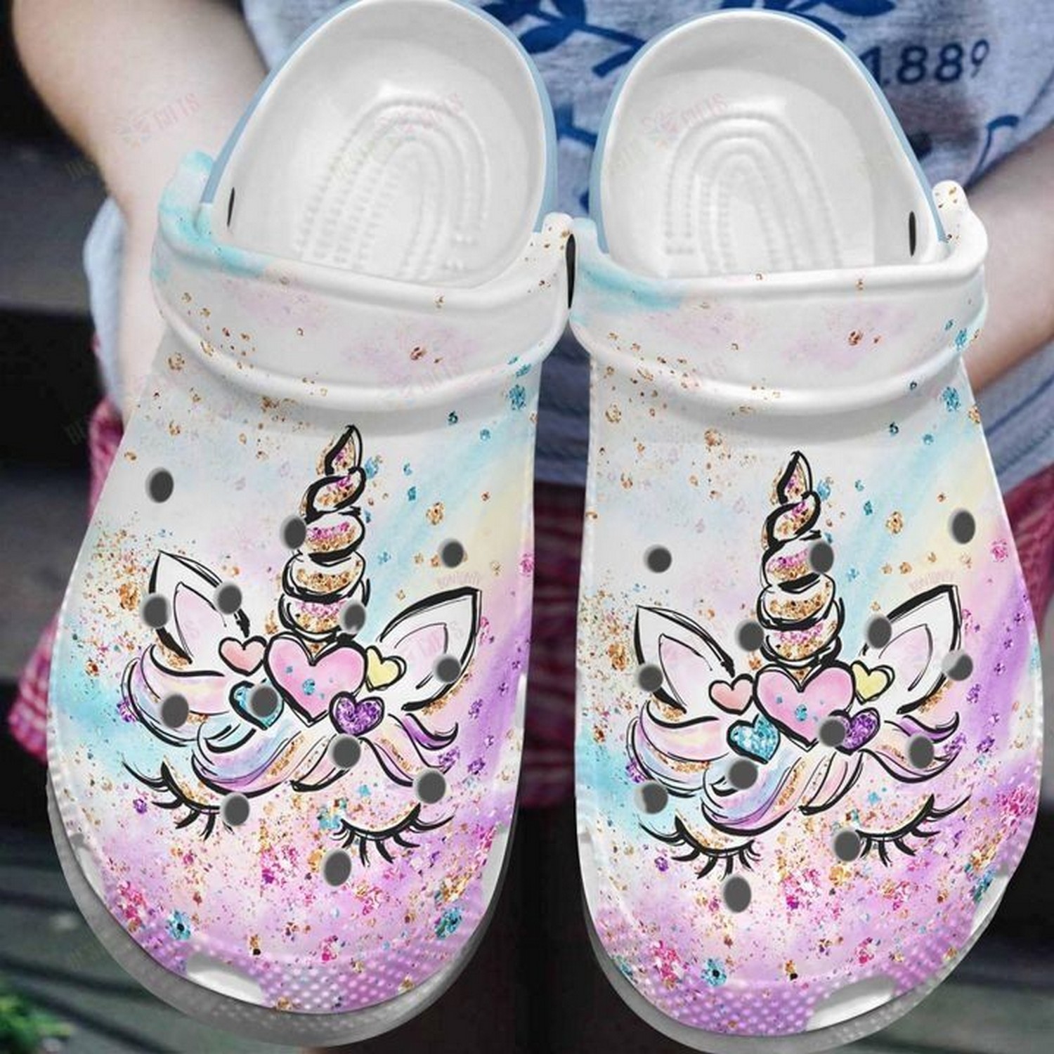 Unicorn Angle Dreaming Rainbow Color Crocs Crocs For Men Women and Kids