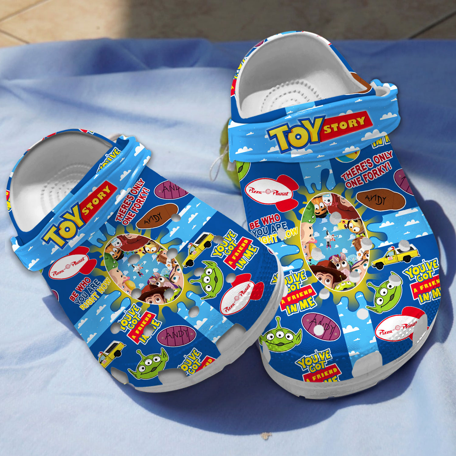 Funny Blue Slippers Toy Story Cartoon Crocs Clogs For Men Women and Kids