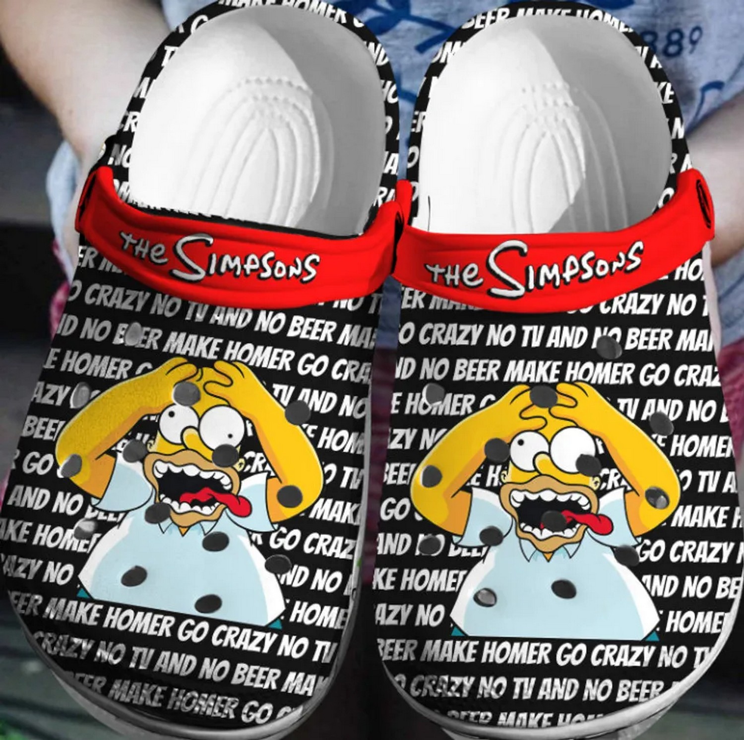 The Simpsons Go Crazy No Tv No Beer Make Homer Crocs Clogs For Men Women and Kids