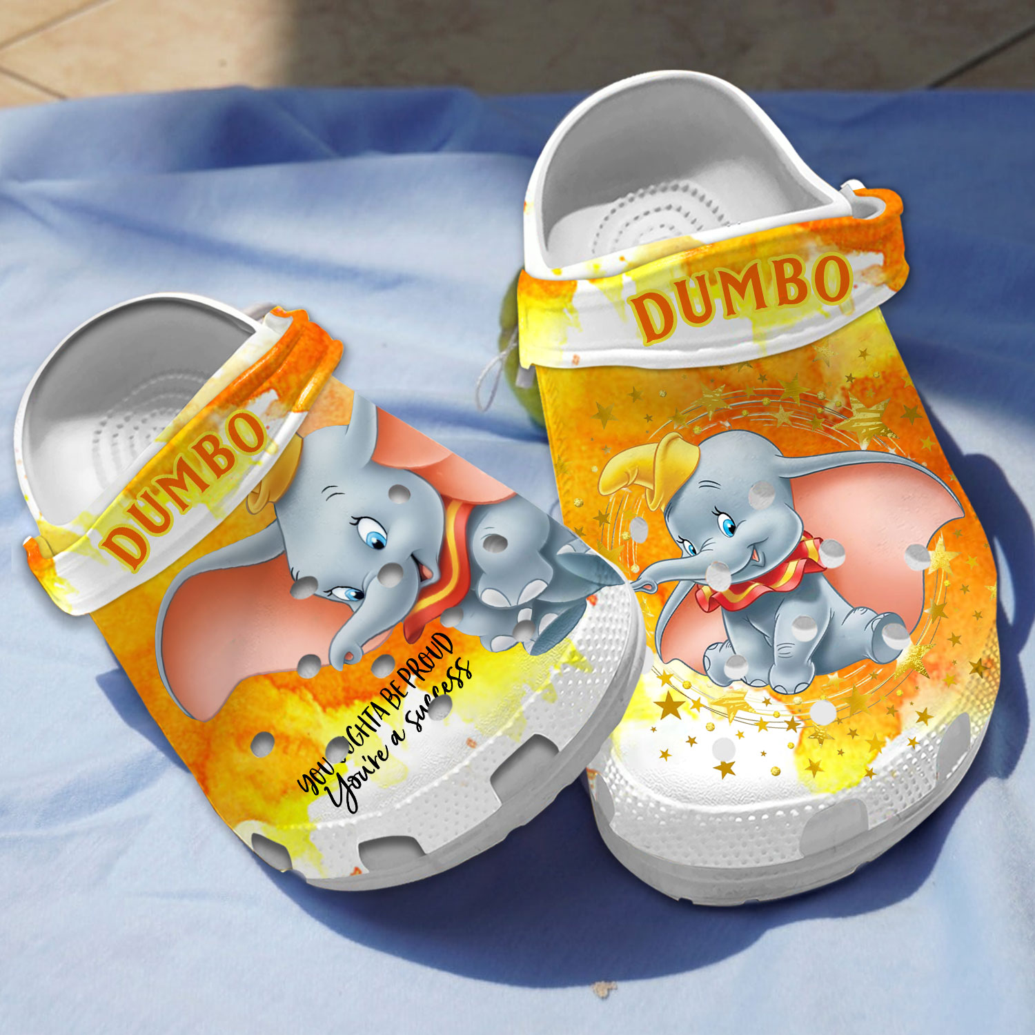 Water-proof Slippers Dumbo The Elephant Cartoon, Crocs Clogs For Men Women and Kids