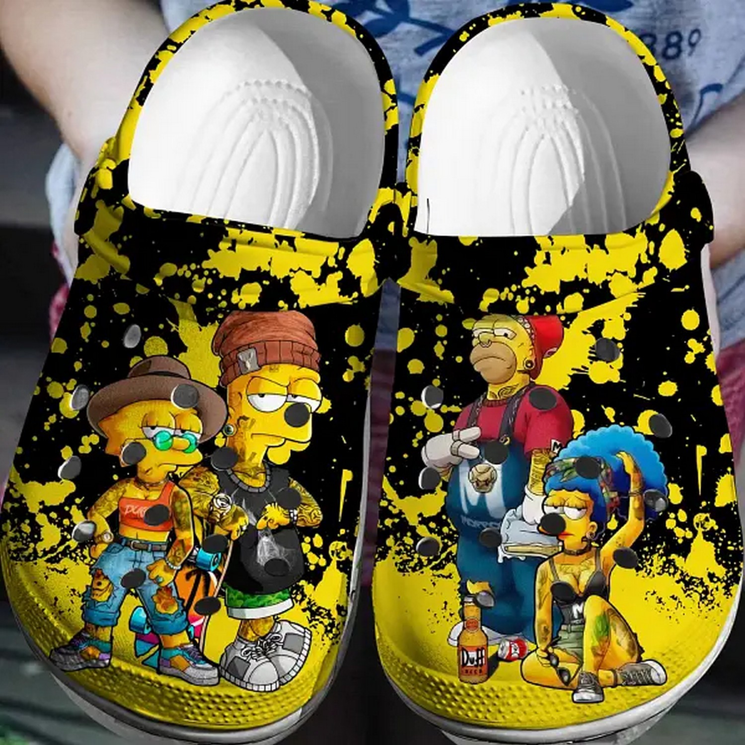 The Simpsons Swag Family Cool And Funny Fast Crocs Clogs For Men Women and Kids