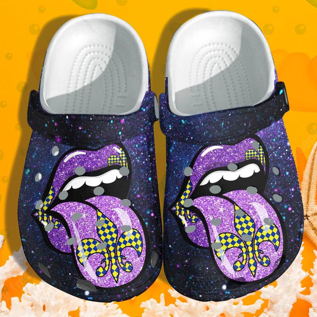 Waterproof Slippers Cosmic Background Mardi Gras Symbol Crocs Clogs For Men Women and Kids