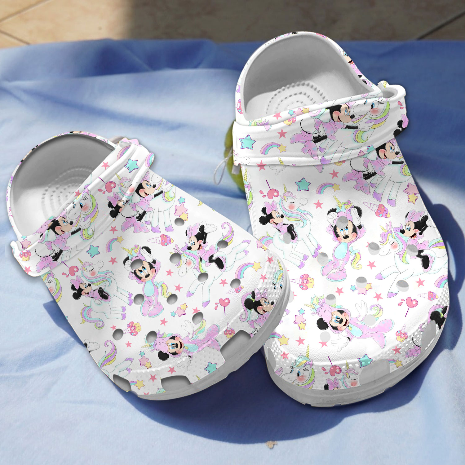 New Design Pretty Minnie Mouse Unicorn Crocs Clogs For Men Women and Kids