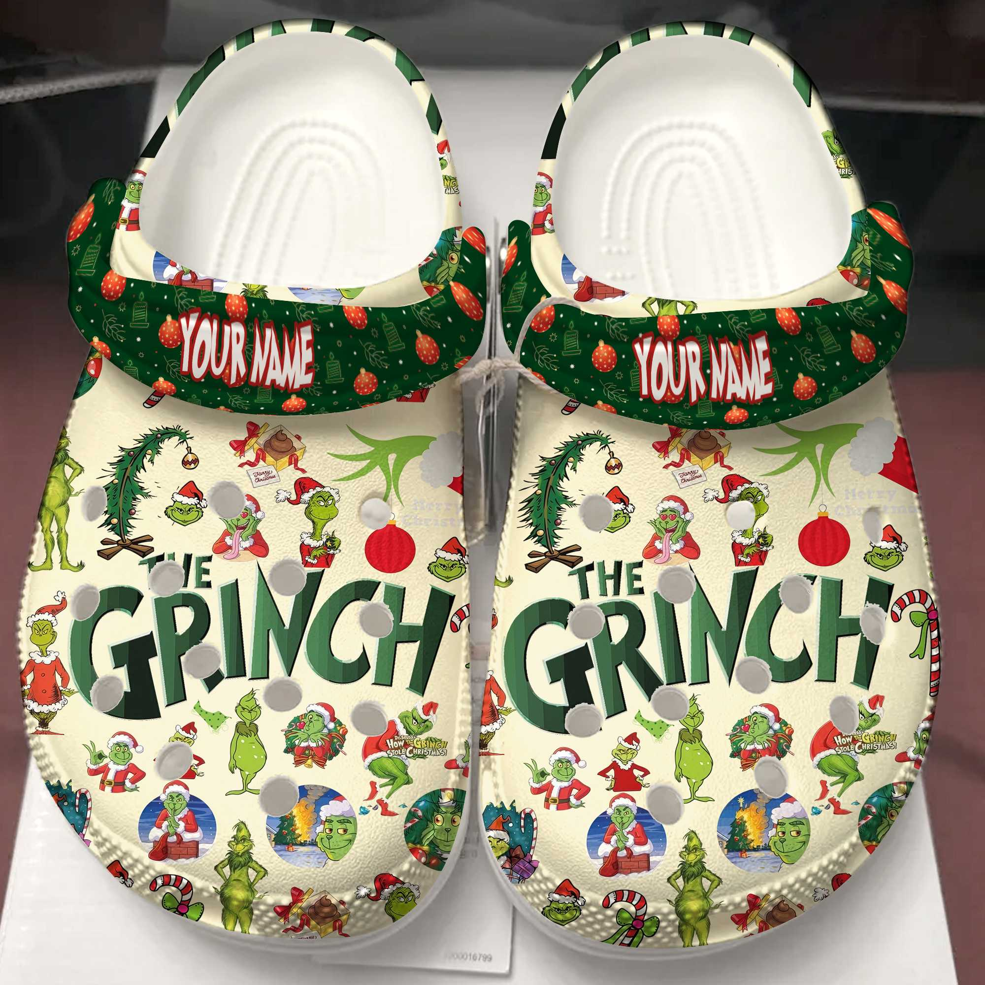 Durable Lightweight Slippers The Grinch Christmas Custom s Crocs Clogs For Men Women and Kids