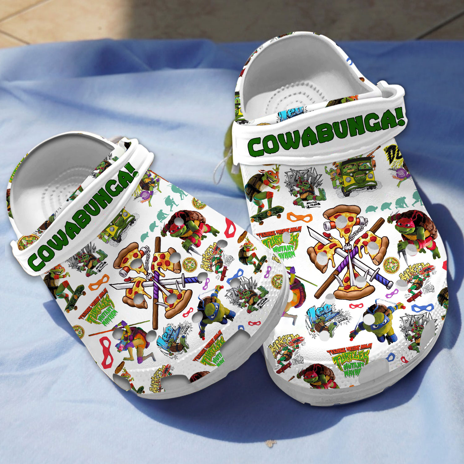 Cowabunga Sandals Teenage Mutant Ninja Turtle Cartoon s Crocs Clogs For Men Women and Kids