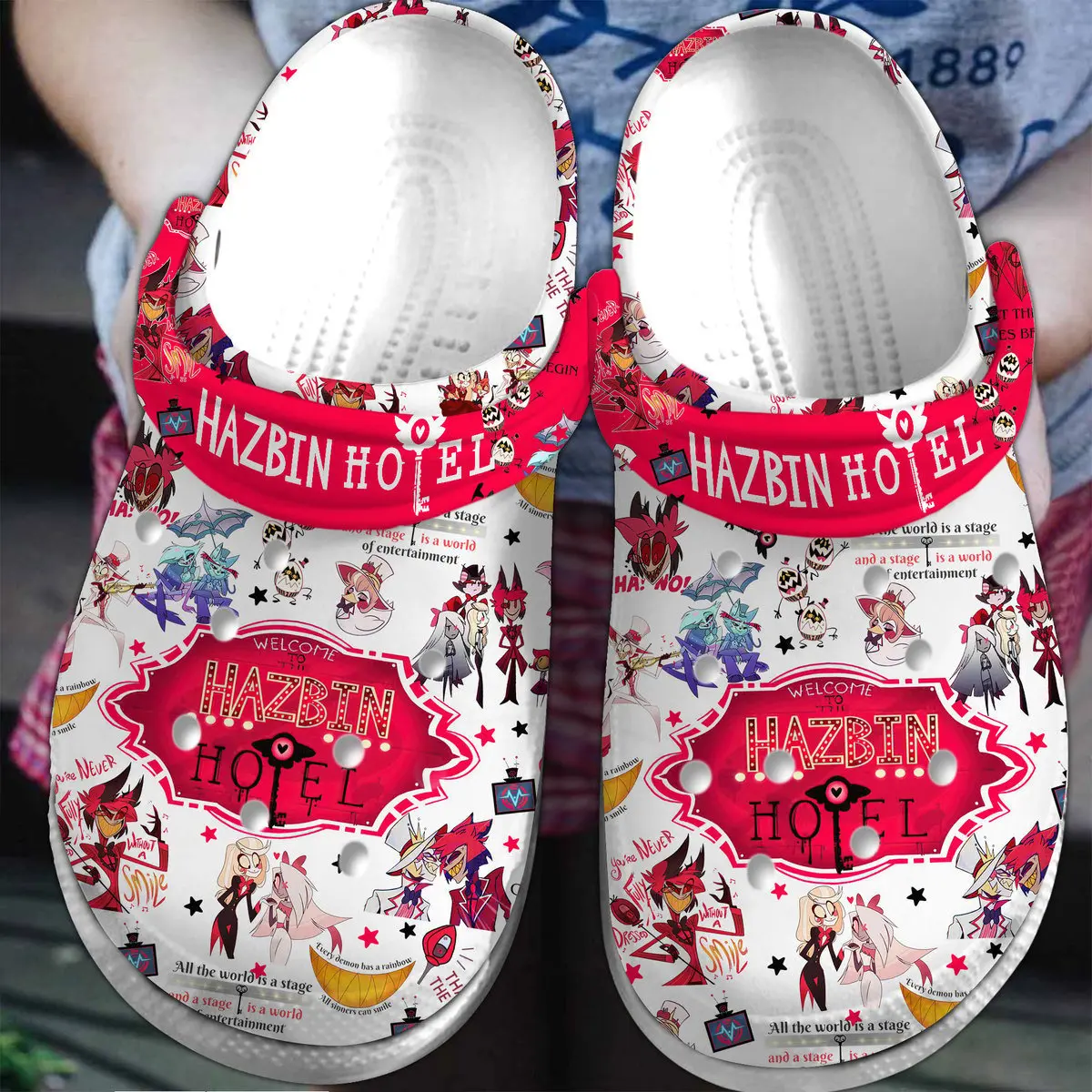 Beautiful Slippers Hazbin Hotel Series Crocs Clogs For Men Women and Kids