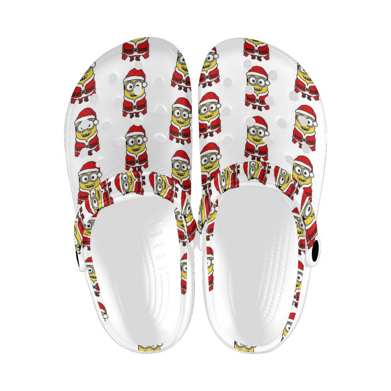 Funny Santa Minion Christmas White, Funny Santa Minion Crocs Clogs For Men Women and Kids