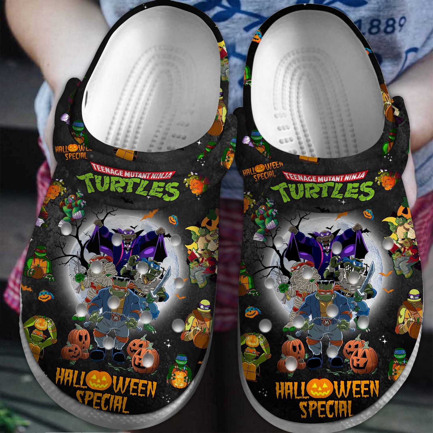Teenage Mutant NinjaTurtles Halloween Special Black, Teenage Mutant Crocs Clogs For Men Women and Kids