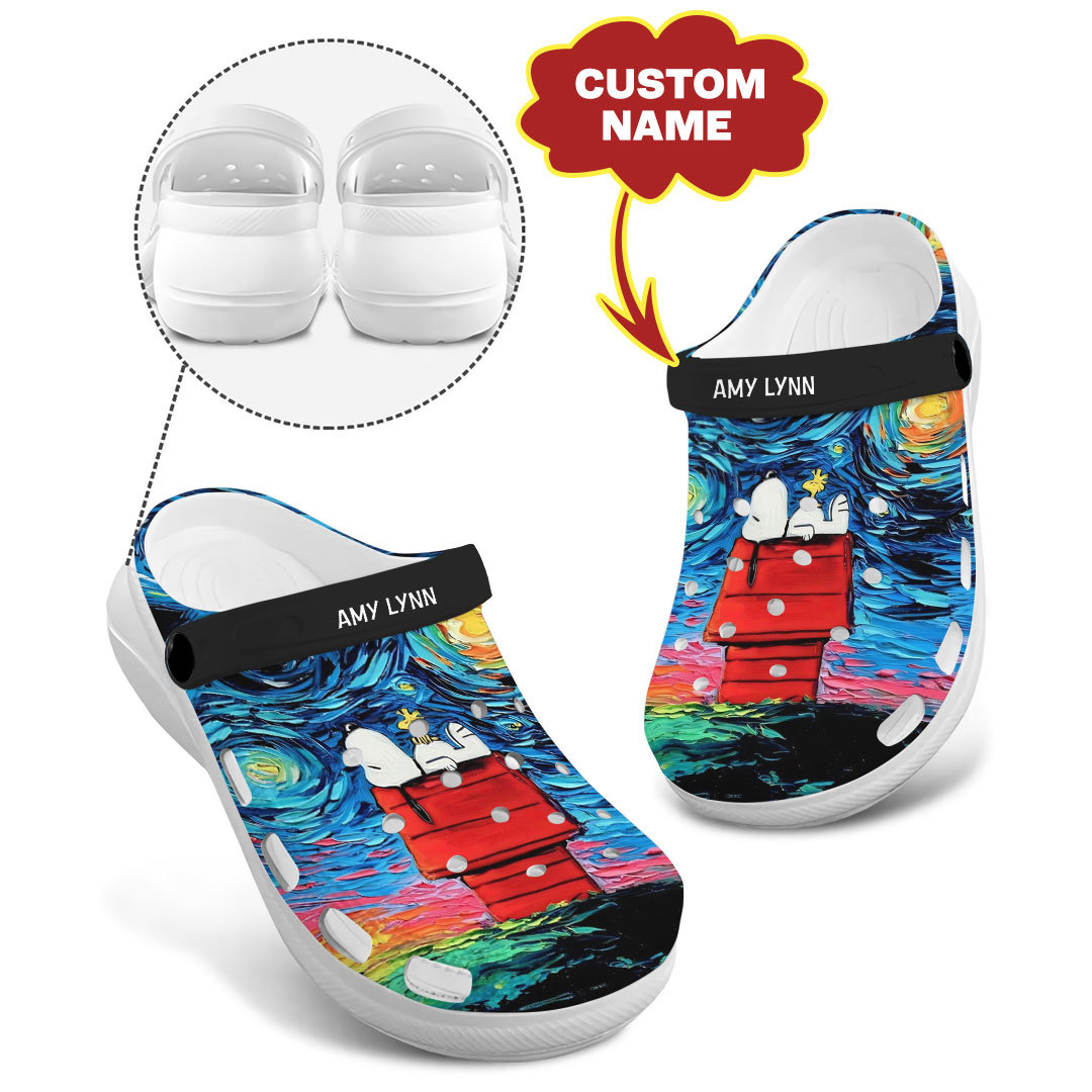 Water-proof Snoopy, Waterproof Snoopy Crocs Clogs For Men Women and Kids