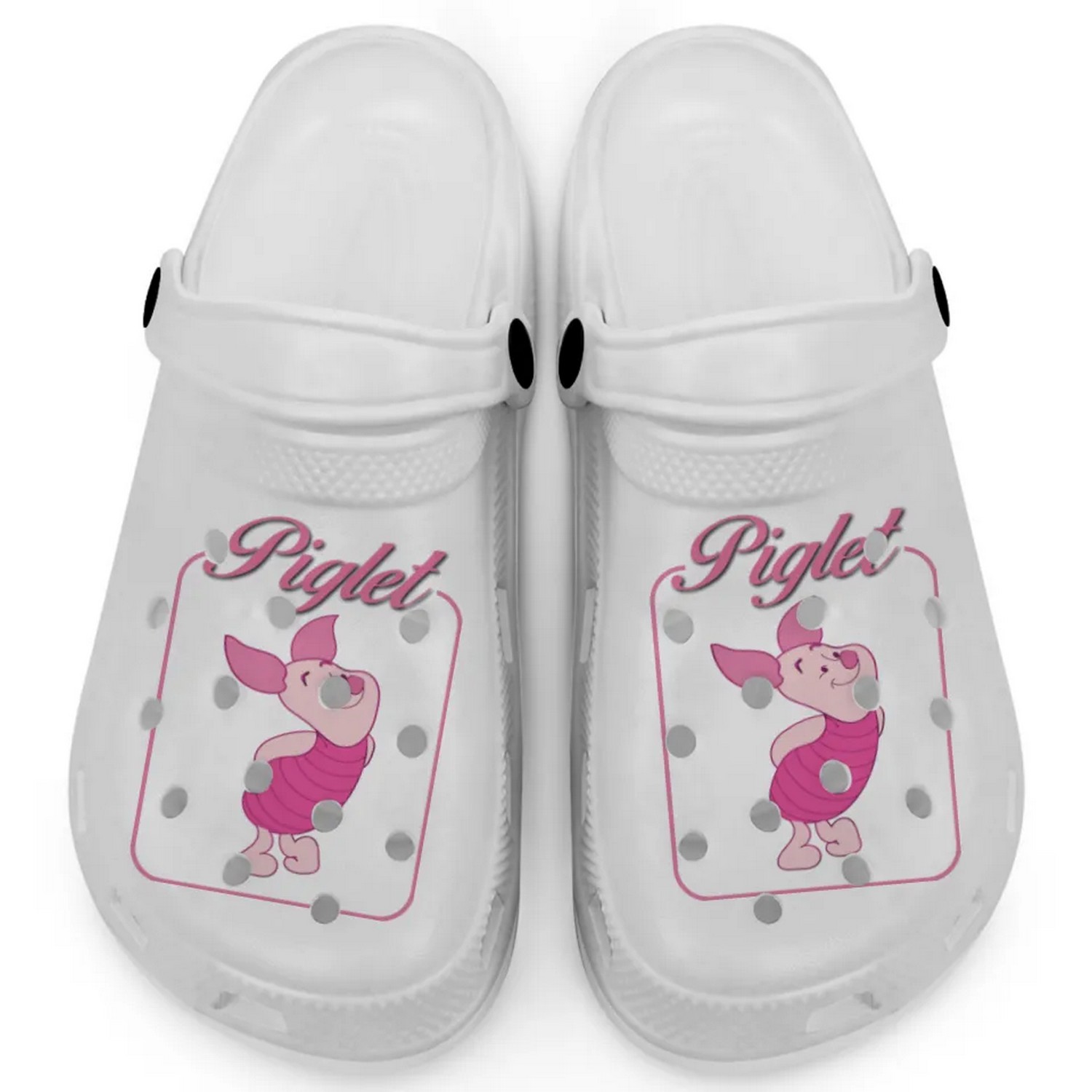 Graceful Piglet Winnie The Pooh White Crocs Clogs For Men Women and Kids