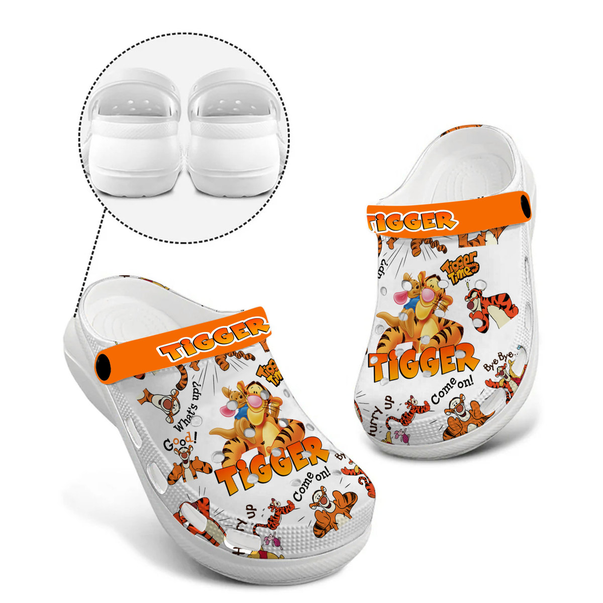 Funny Tigger Winnie The Pooh High-sole Crocs Clogs For Men Women and Kids