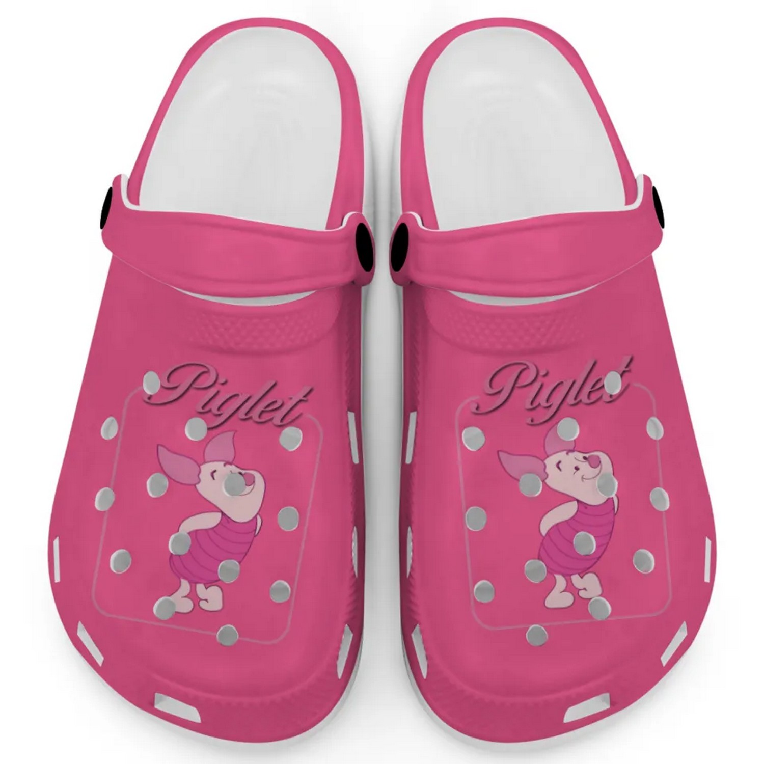 Graceful Piglet Winnie The Pooh Pink Crocs Clogs For Men Women and Kids