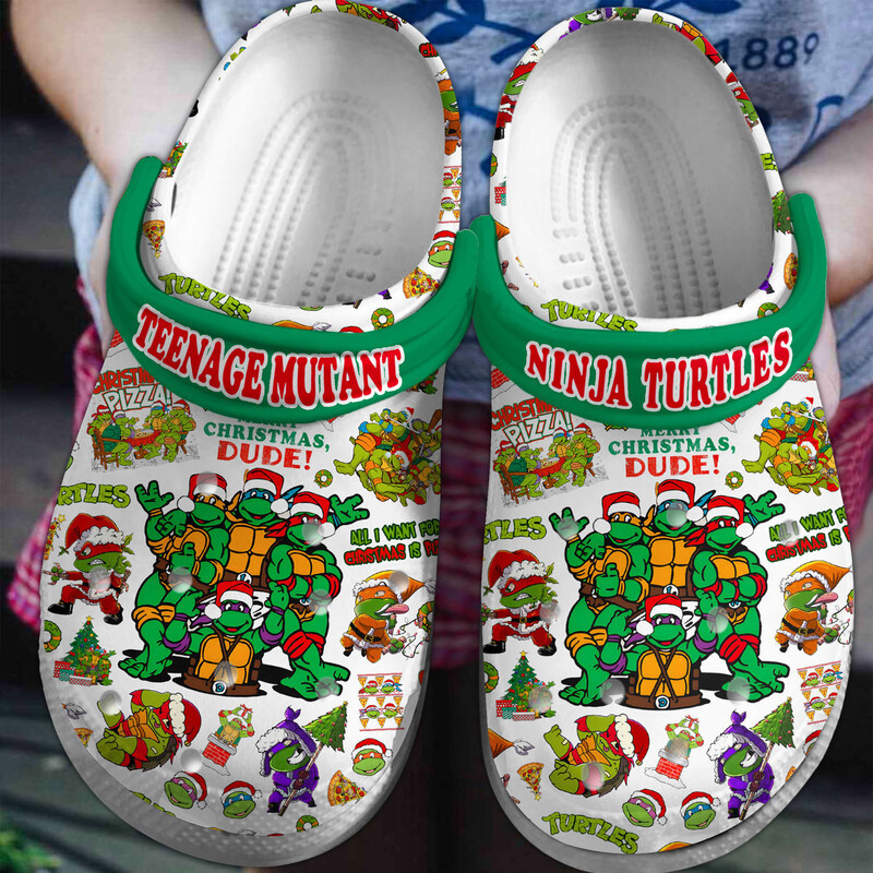 Unique Design Teenage Mutant Ninja Turtle Christmas Crocs Clogs For Men Women and Kids