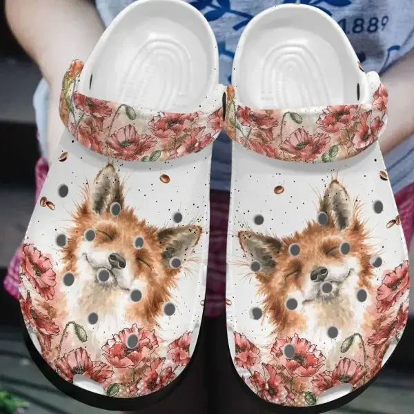 Comfort Fox Slippers White, Comfort Fox Slippers Crocs Clogs For Men Women and Kids 80