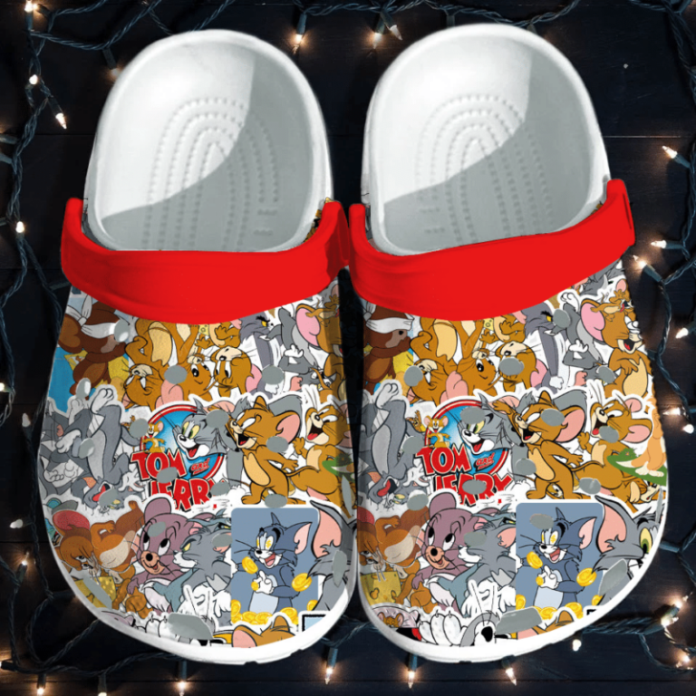 Colorful Design Tom And Jerry Cartoon Unisex s, Colorful Design Tom Crocs Clogs For Men Women and Kids