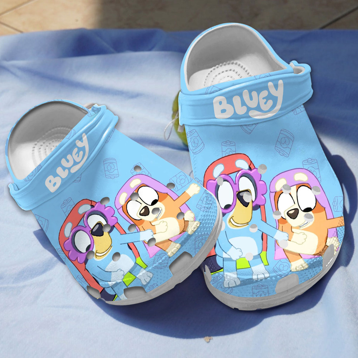 3d Printed Bluey Blue, 3d Printed Bluey Crocs Clogs For Men Women and Kids