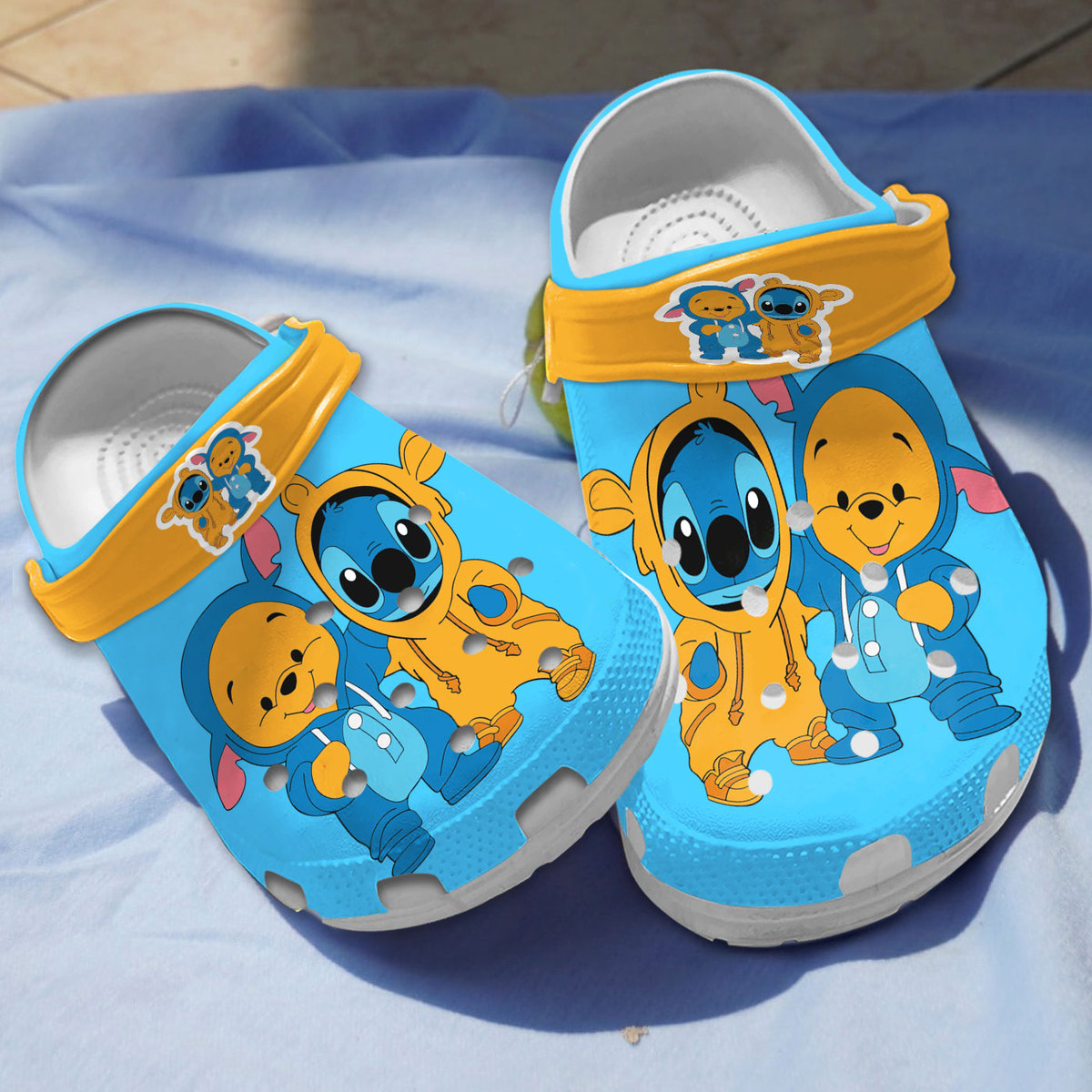 Cute Friends Winnie The Pooh And Stitch s Crocs Clogs For Men Women and Kids
