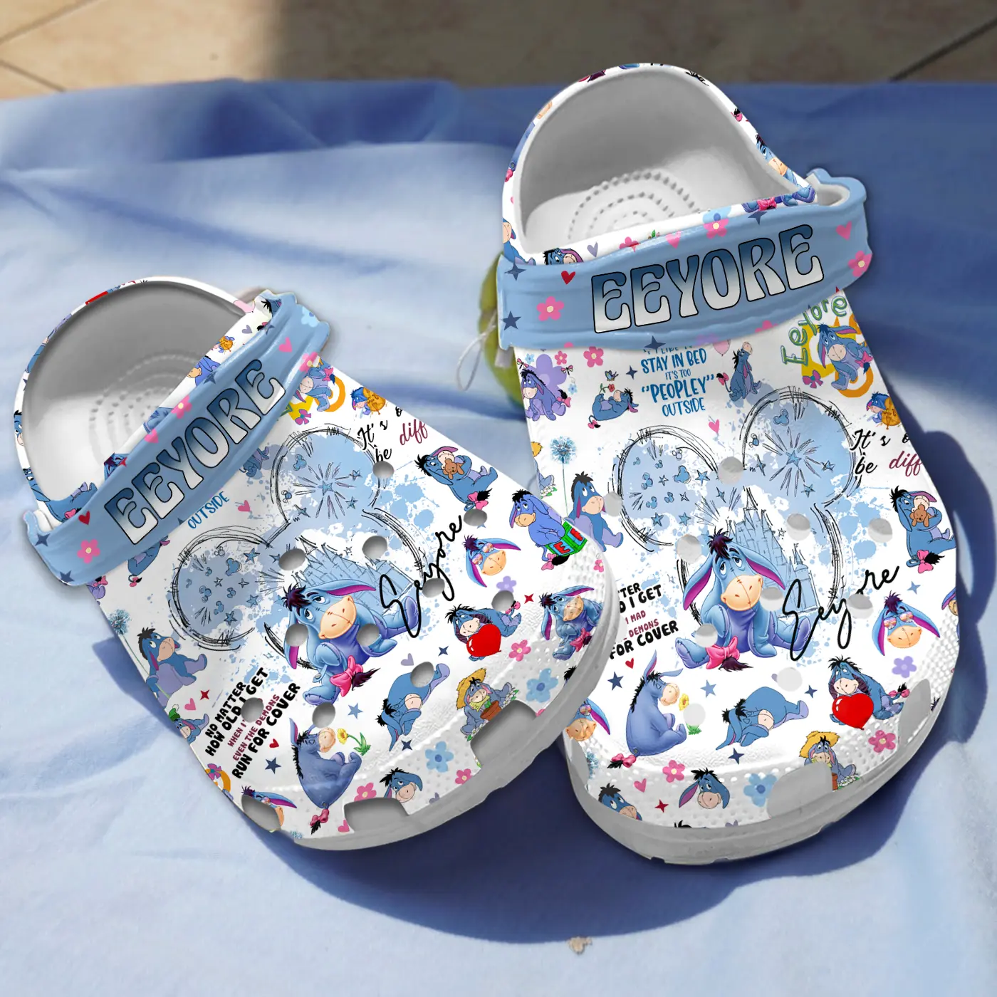 Cool Design Eeyore Winnie The Pooh Cartoon Crocs Clogs For Men Women and Kids