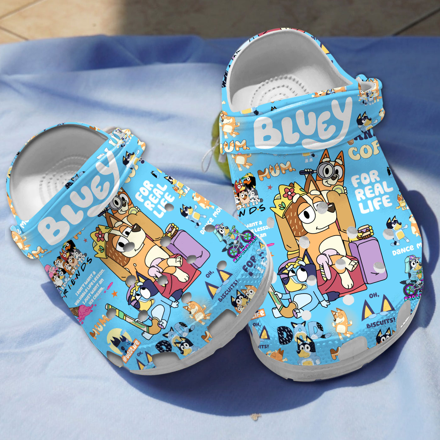 Special Bluey And Bingo Classic Blue s, Special Bluey Crocs Clogs For Men Women and Kids